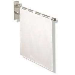Hewi Duschspritzschutz 805.52.20030 Stange verchromt, Dekor uni weiß
