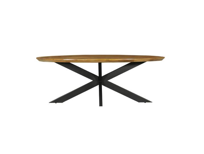 Table à manger ovale 180, pied croisé