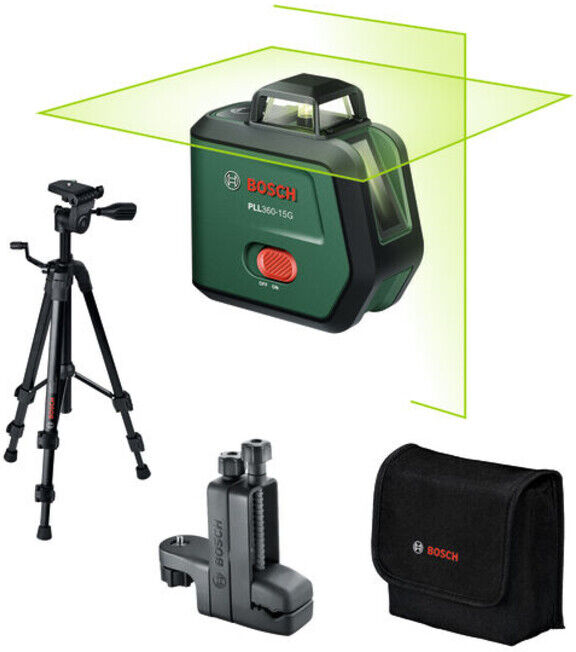 BOSCH Laser croix PLL360-15G Premium Set 3,6V batterie dans sac (0603663K02)
