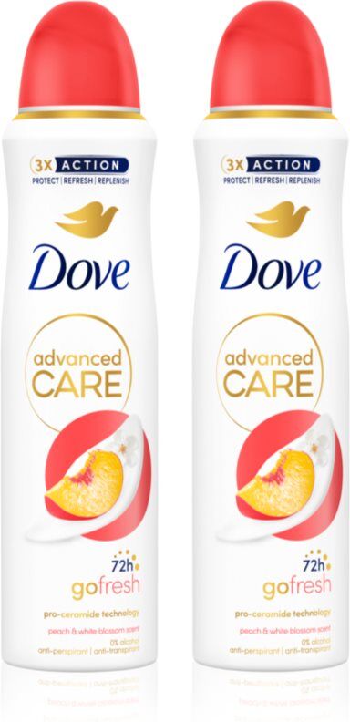 Dove Advanced Care Peach & White Blossom déodorant spray