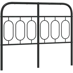 vidaXL Kopfteil Metall Schwarz 120 cm
