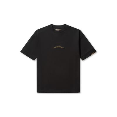 T-Shirt PAS DE MONACO "Pas De Monaco WAFFLE T-SHIRT", Herren, Gr. S, schwarz, 100% Baumwolle, bedruckt, oversize, Rundhals, Shirts T-Shirt