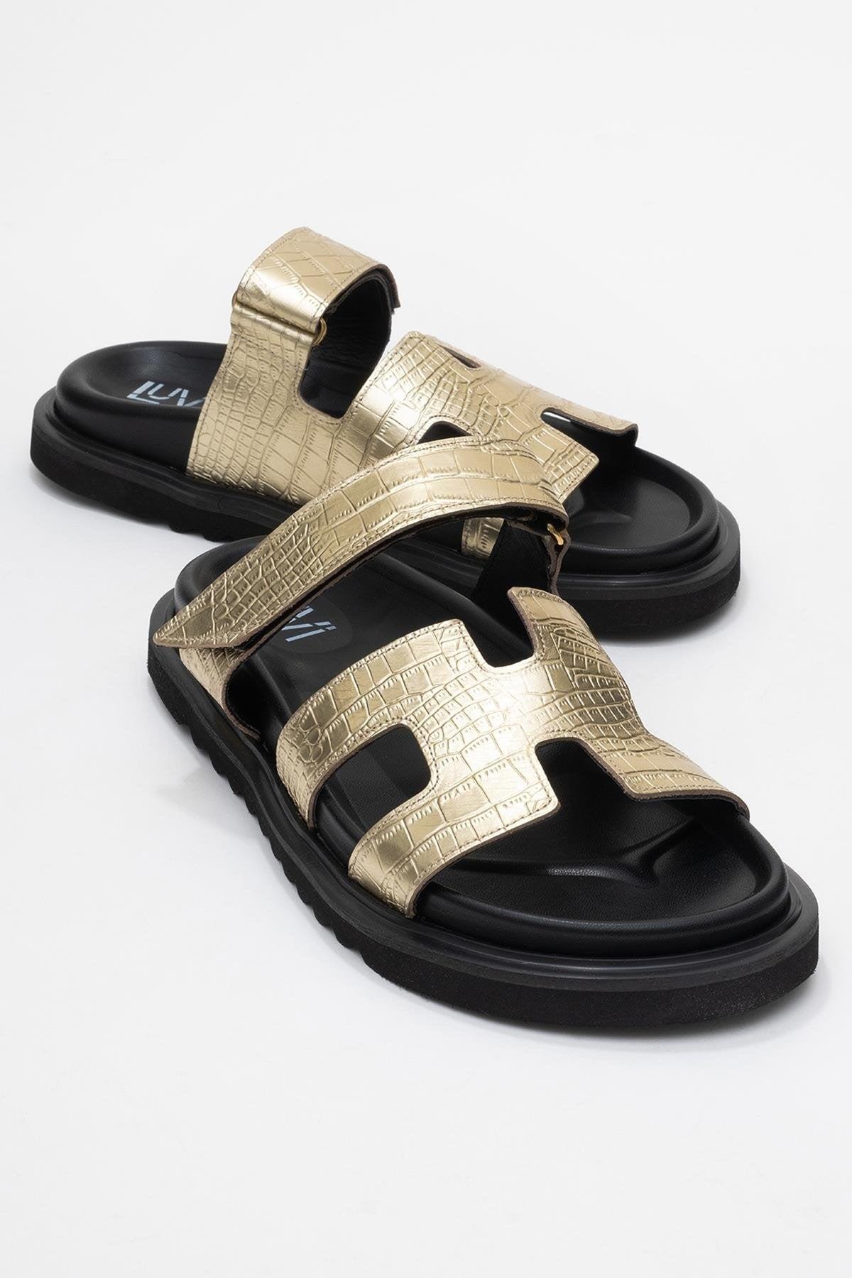 Loana Leder Slide Sandale