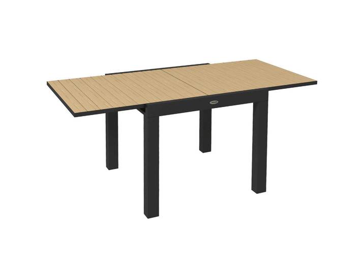 Outsunny Gartentisch, Gelb, Aluminium, Metall, 80x75x162 cm, Gartenmöbel, Gartentische, Gartentische