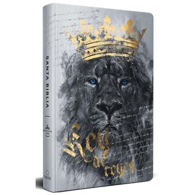 Biblia Rvr60 Letra Grande Tamaño Manual, Tapa Dura León Rey de Reyes / Spanish Bible Rvr60 Handy Size Large Print Hardcover Lion King of Kings,