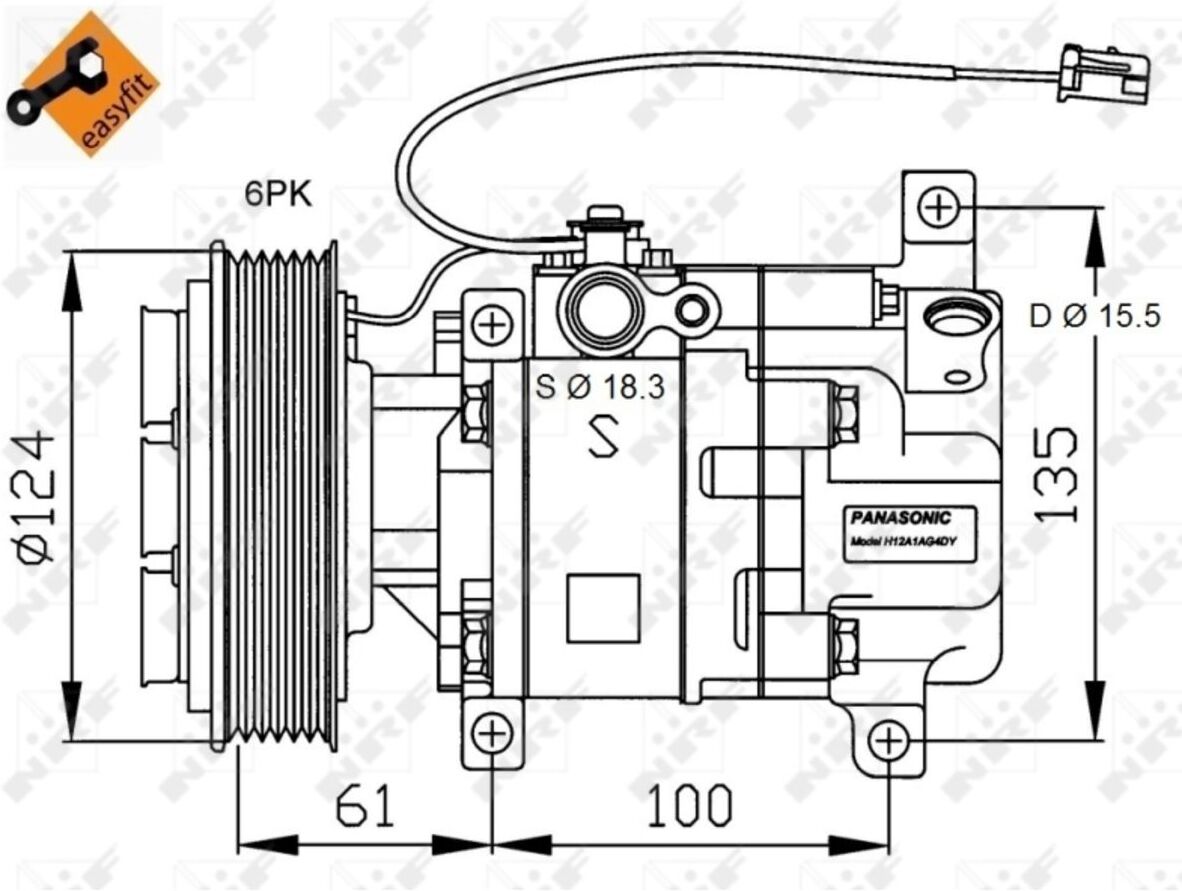 Klimakompressor NRF 32820G