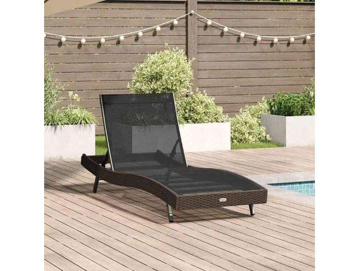 Transat/Lit-canapé d'extérieur - NANAS - Bain de Soleil simple - 197 x 70 x 82cm polyrotin 4787118170