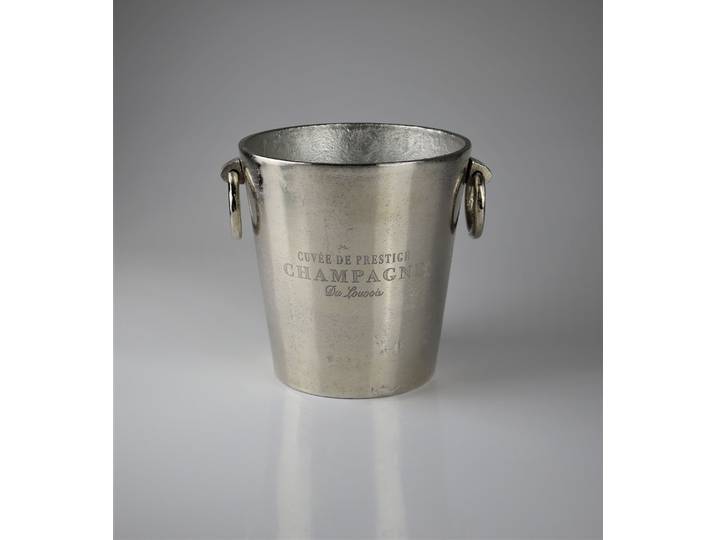 Wein- und Sektkühler AM DESIGN aus Aluminium , silber, B:19,5cm H:20cm T:23cm, Aluminium, Eiskübel, Wein- und Sektkühler, BxTxH: 19,5x23x20 cm