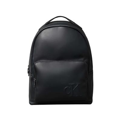 Rucksack CALVIN KLEIN "CK ROUND BACKPACK", Gr. B/H/T: 32cm x 44cm x 19cm, schwarz, Lederimitat, unifarben, Basic, Rucksäcke Rucksack, Unisex Freizeitrucksack, Cityrucksack mit Trageschlaufe