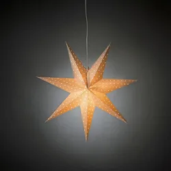 Konstsmide Weihnachtsbeleuchtung  Papierstern weiß perforiert bestickt Innen