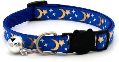 Inspired Finds Colorful Paw Print Pet Collar With Bell blue Daisy