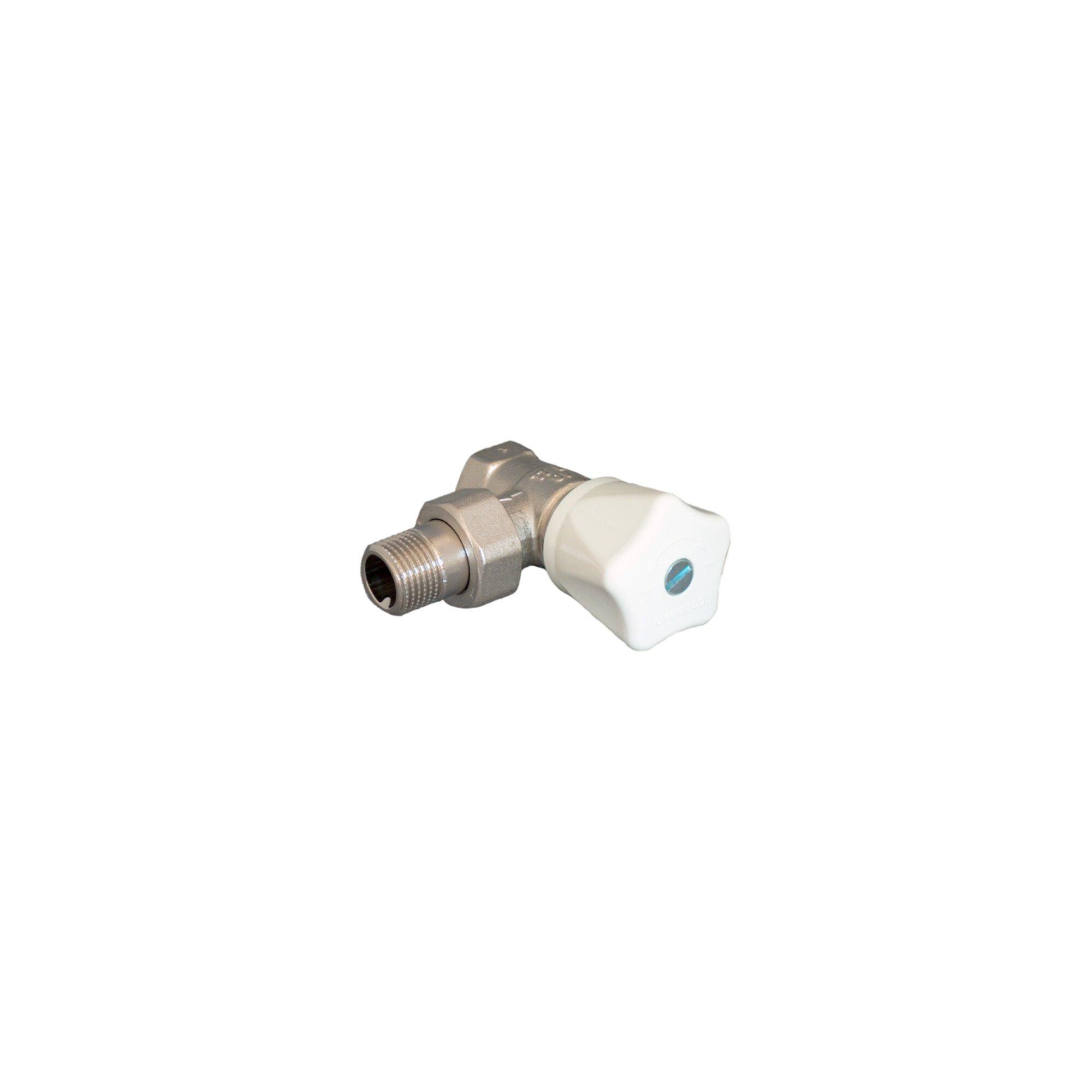 Oventrop Handregulierventil Baureihe HRV 3/4", Eck, Messing vernickelt (1191506)
