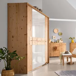 Kleiderschrank Cembra 254 x 223 cm Holz Zirbe