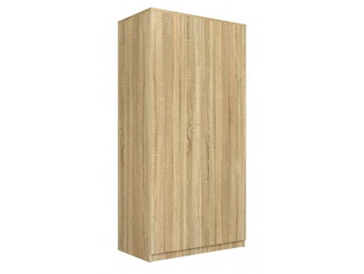 Armoire double style scandinave chambre à coucher - HUCOCO - ESME - 2 portes - Dressing - Sonoma