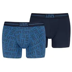 Levis 2P Logo Boxer Schwarz/Blau Baumwolle Large Herren