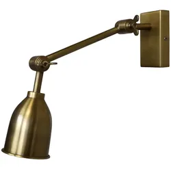Chic Antique Wandlampe aus Messing, H18/L8/B30, antique messing