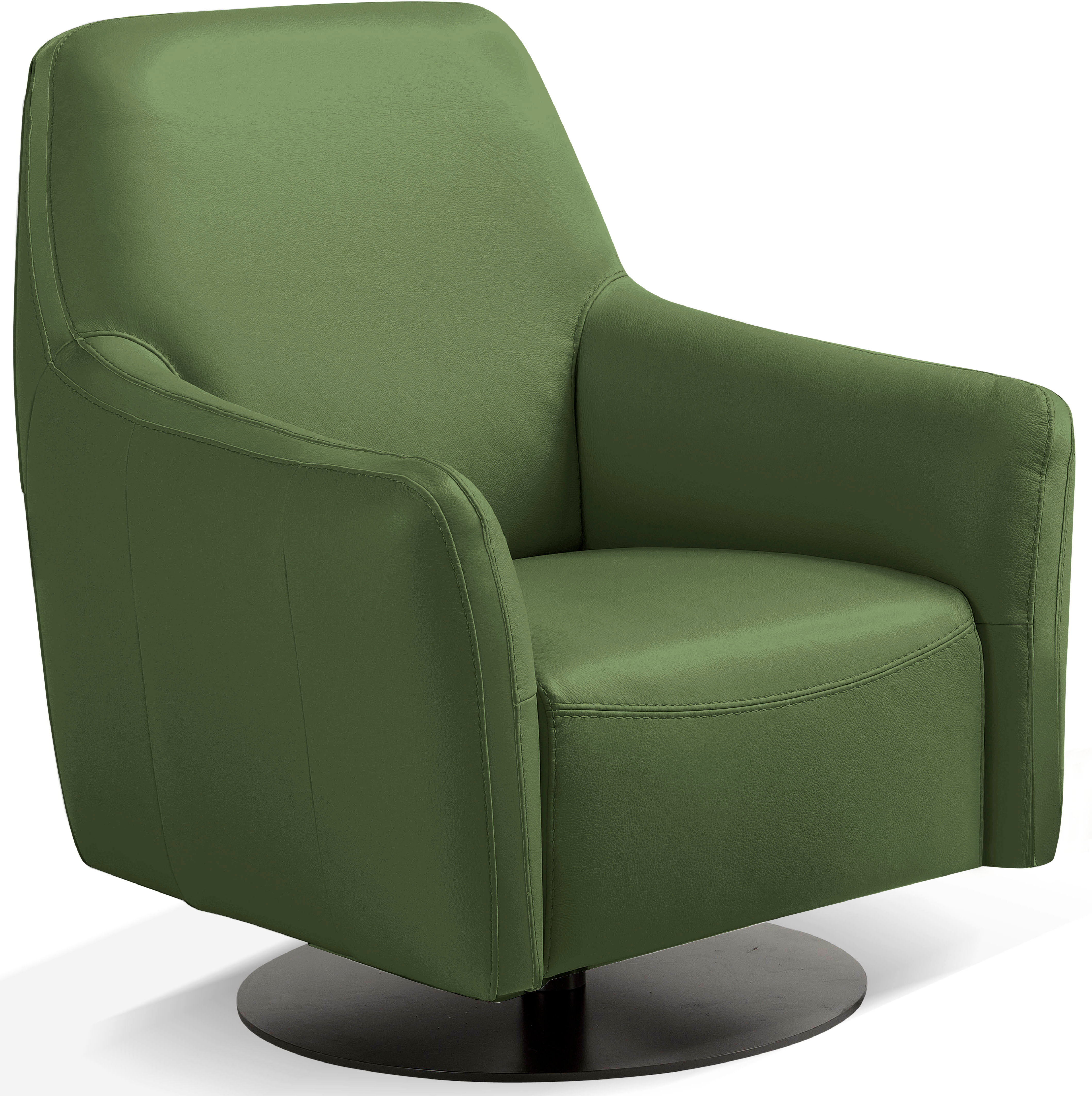 Sessel EGOITALIANO "Felicity Drehsessel mit Wippfunktion, kompakt und bequem, Loungesessel", grün (sprite), B:77cm H:88cm T:85cm, Sessel, Sessel, Solitärsessel drehbar mit Wipp-Funktion sprite Leder CAREZZA, Drehfunktion Wippfunktion, B/H/T: 77cm x 88cm x