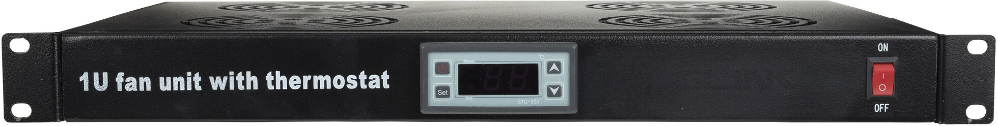Showgear 4-Wege, 1u Lüftereinheit Mit Temperaturregelung Für 19-Zoll-Rack Oder Schrank