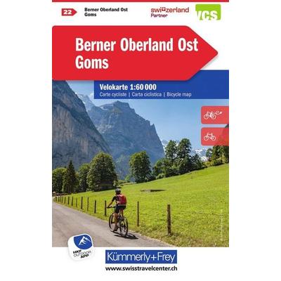 Kümmerly+Frey Velokarte 22 Berner Oberland Ost, Goms 1:60.000, Sonstige von , Kümmerly+Frey, 978-3-259-02422-5