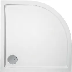 Duschwanne Evren, Viertelkreis (Ausführung: Duschwanne viertelkreis aus Acryl superflach mit 90mm Ablaufloch ohne Ablaufgarnitur ohne Füße 900x55x900mm Radius 550mm)