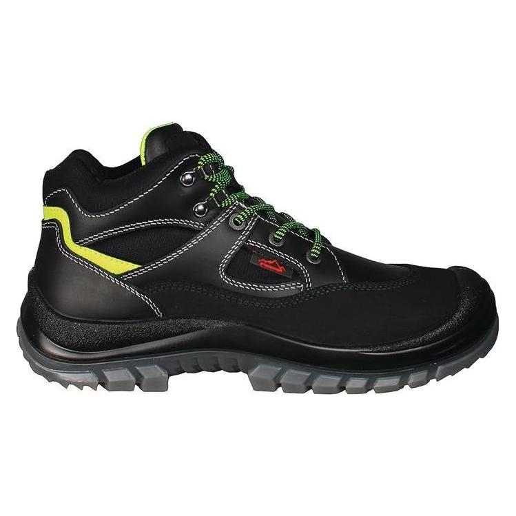 Hase Sicherheitsstiefel Tibet Grösse 46 schwarz/neongrün S3 EN ISO 20345 Vollrindleder (S3, 46) (52078-10-46)