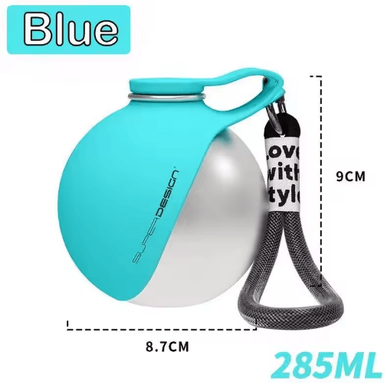 Inspire Picks HydroTrail Portable Dog Water Bottle With Folding Drinking Cup blue