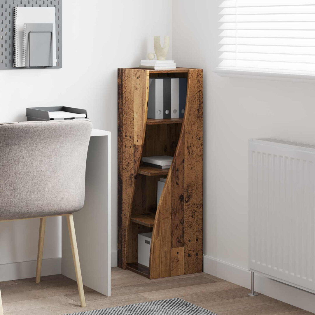 Brayden Studio Engineered Wood Standard Accent Cabinet Old Wood 102cm H X 32cm W X 32cm D