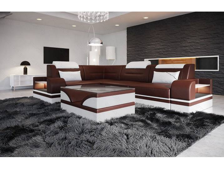 Mini Ecksofa Trivento Kompakt L-Form in Leder