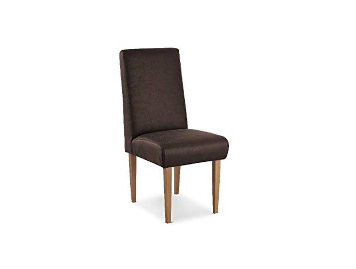 CAVADORE Esszimmerstuhl Kira, Polsterstuhl für Küche, Esszimmer oder Wohnküche in Büffellederoptik, Passend zur Küchengarnitur Kira, 48 x 103 x 62, Mikrofaser: braun