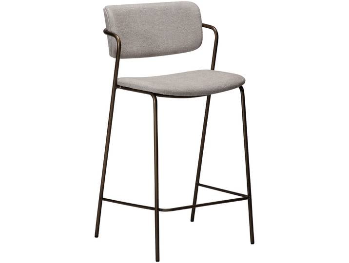 DAN-FORM Barhocker 2er-Set Zed grau Stoff H 96 cm