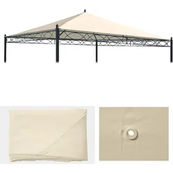 Ersatzbezug für Dach Pergola Pavillon Calpe 3x3m ~ creme