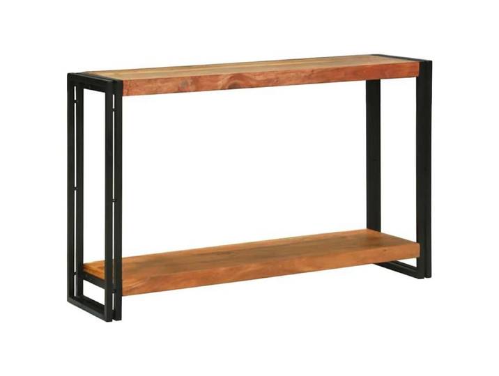 Table console en bois d'acacia - - 120x33x75 cm - Marron - Bois d'acacia massif - Cadre en métal
