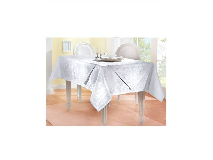 Tischdecke Gr. 4, weiß, B:130cm L:220cm, Tischdecken, Tischdecke