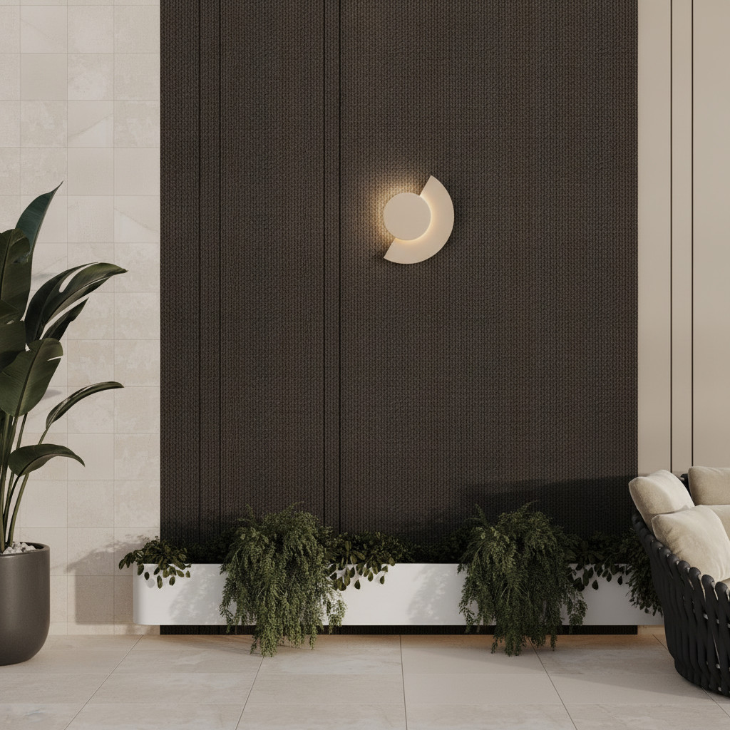 Lyora Moderne Wandlamp Gloo Up & Down - Zand Bruin - Aluminium - Warm Wit 3000K