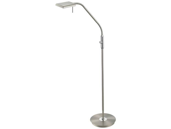 Trio Leuchten Led-Stehleuchte, Nickelfarben, Metall, Kunststoff, 27x135x27 cm, Lampen & Leuchten, Innenbeleuchtung, Stehlampen, Stehlampen dimmbar