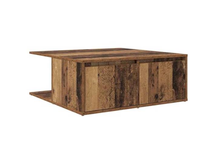 IBUQDDV Couchtisch Altholz 80 x 80 x 31.5 cm Holzwerkstoff Schublade mit Griff, minimalistischer Stil, Holzwerkstoff, einfache Montage, trocken abwischen