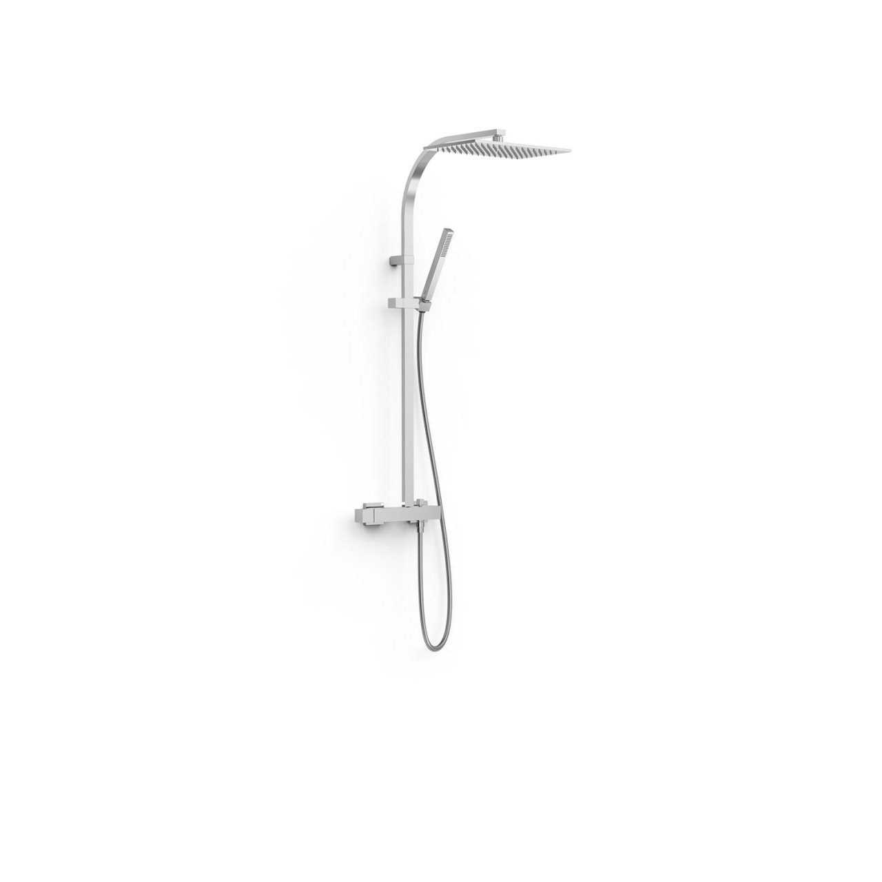 Tres Einhebel Aufputz Duschsystem Edelstahl Kopfbrause mit Kugelgelenk , 20219101 20219101