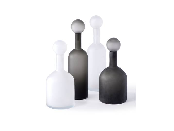 4-teiliges Set „Bubbles & Bottles“ Black & White Pols Potten