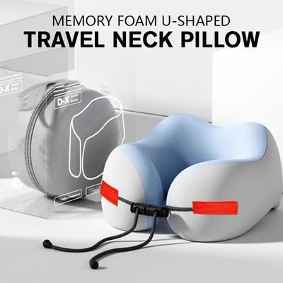 Healfit Counter Soft Travel Pillow Massage Neck Pillow, U Shaped Memory Foam Neck Pillow, Airplane Pillow Cervical Healthcare Bedding gray