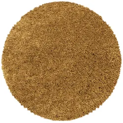 TEPPICH Hochflor SPREE in Gold, einfarbig, Ø 200 cm