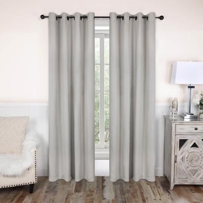 Superior Modern Solid Washable Room Darkening Curtains, Set of 2 Panels