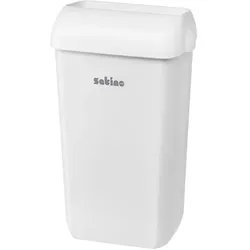 Wepa Satino Sanitärbehälter small weiß Wandmülleimer 23 L die Mini-Version für kleinere Waschräume