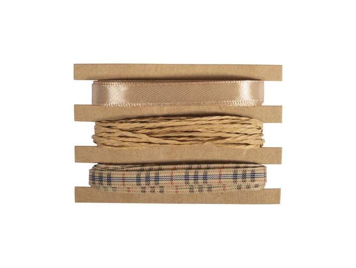 Bänder + Kordel Set, Band 1cm, Kordel 1mmø, 3x3m, SB-Btl. 9m