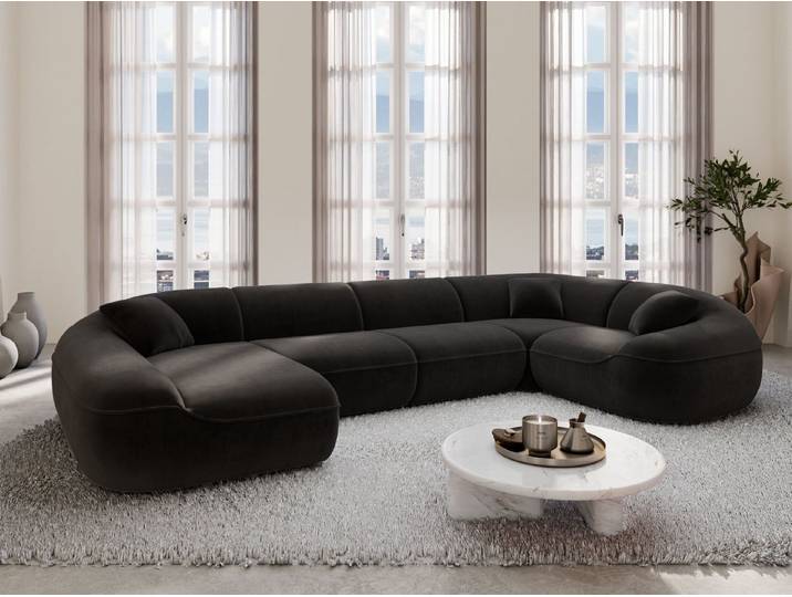 Sofa Dreams Wohnlandschaft XL Stoff Wohnlandschaft Solmare U-Form, Wohnlandschaft, U-Form, Moderne Wohnlandschaft in U-Form, 2 Zierkissen inklusive