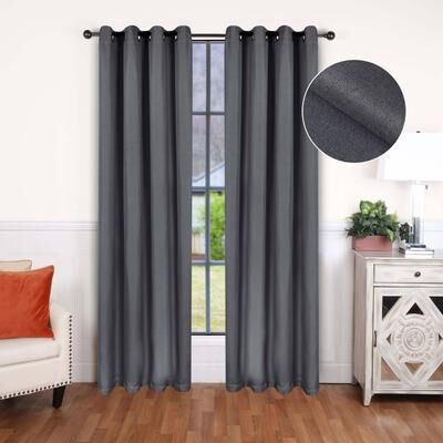Superior Linen Washable Room Darkening Curtains, Set of 2 Panels