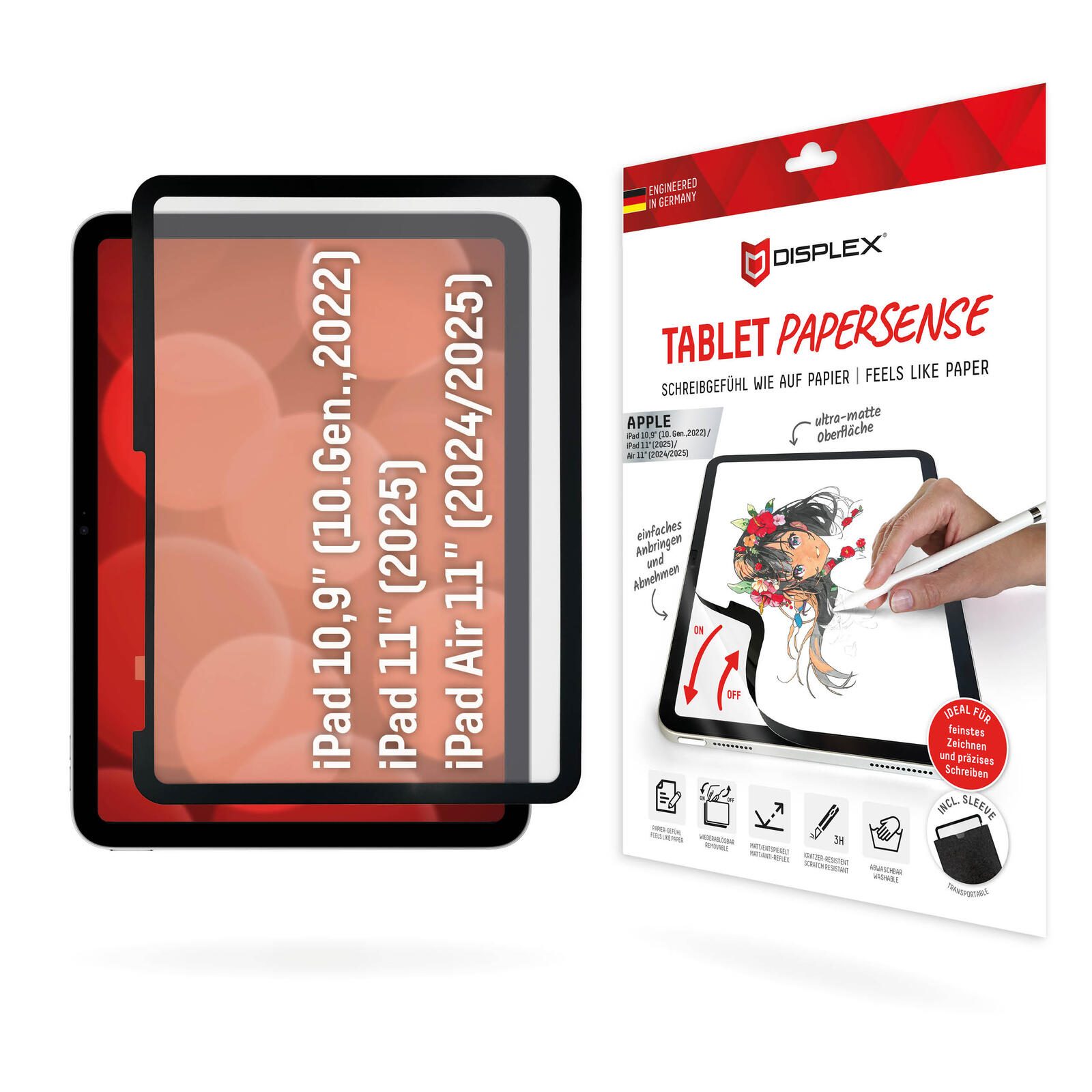 DISPLEX PaperSense iPad 10,9" (10. Gen.) / iPad 11" (A16/11. Gen.) / Air 11" (2024/2025) 1887