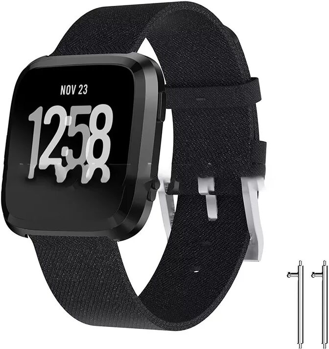 INF Bracelet de montre pour Fitbit Versa Lite/Versa/Versa 2 Le noir
