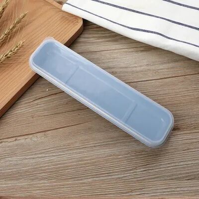 Discount Dollar Deals Portable Flatware Box Travel Tableware Storage Case, Simple Tableware Storage Box Case For Cutlery Kit Dinnerware Bag blue