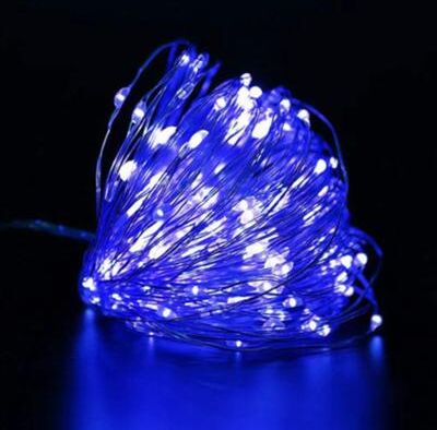 Youfap Market LED String Lights, Led Copper Wire, Fairy Lights Waterproof, DIY Wedding Party Decor, Christmas Decoration Garland blue 1m