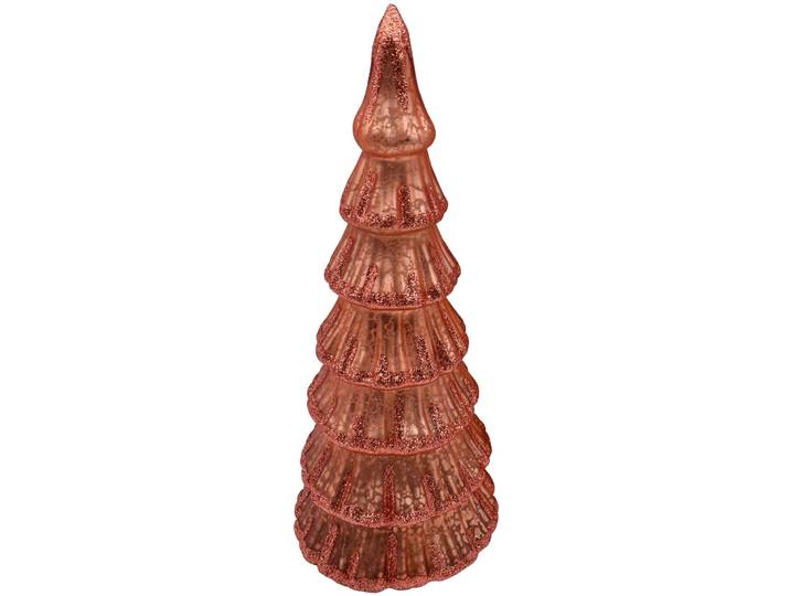Dekoration Winter Tales rosa Glas B 8 H 25 cm - Dekoration